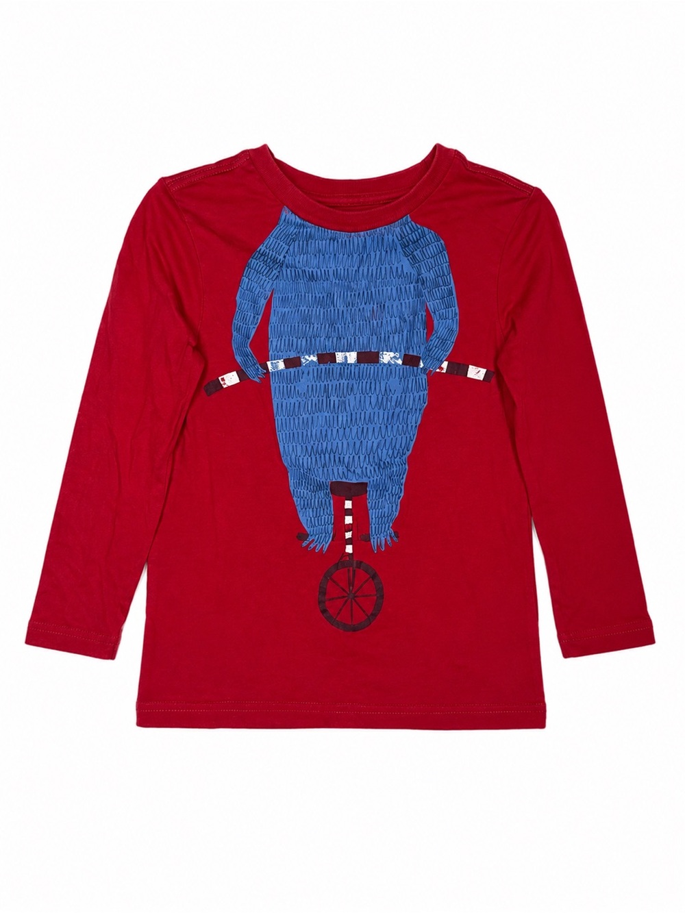 The Children’s Place Boys 4T Red Circus Unicycle Graphic Long Sleeve Shirt